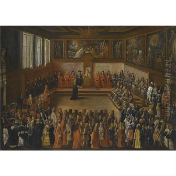 The Sala Del Collegio In The Doge's Palace Oil Painting by Joseph The Elder Heintz