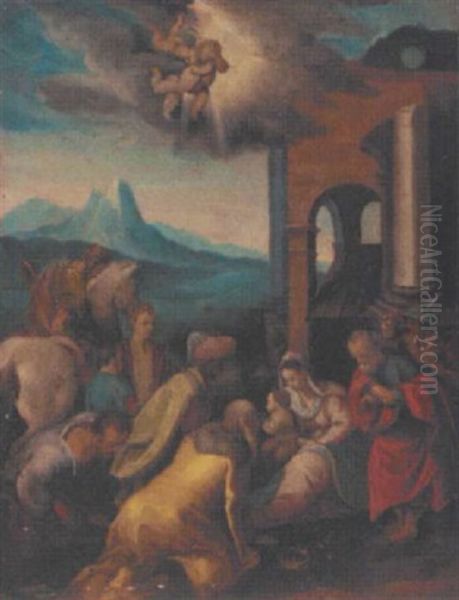 The Adoration Of The Magi Oil Painting by Joseph The Elder Heintz