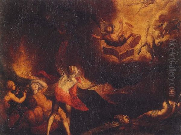Fall Of Phaeton Oil Painting by Joseph The Elder Heintz