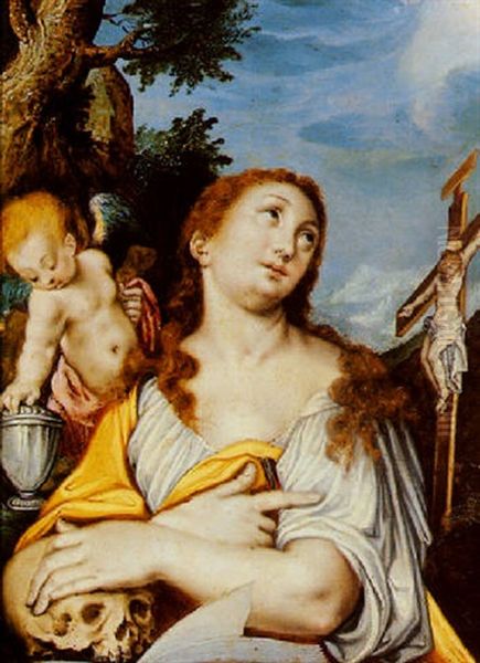 Mary Magdalen In Ecstacy Oil Painting by Joseph The Elder Heintz