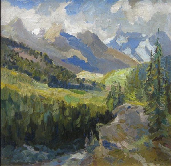 Val De Scanno, Paysage D'italie Oil Painting by Richard Heintz