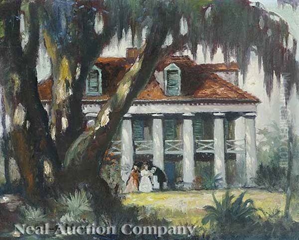 Plantation Of The Three Oaks Oil Painting by Knute Heldner
