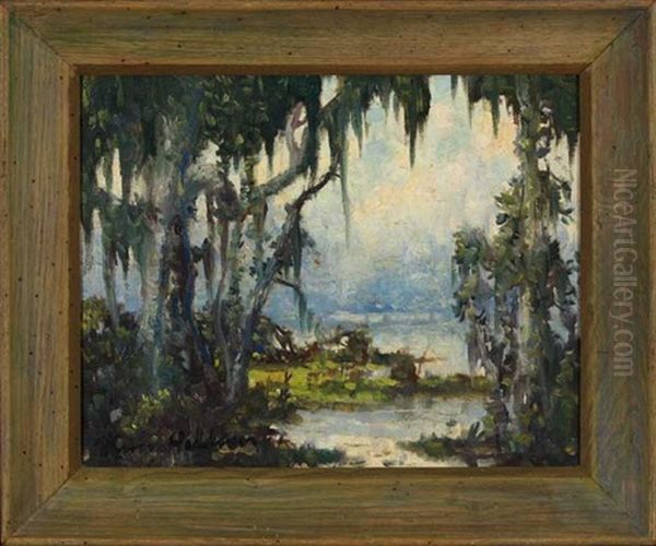 Louisiana Blue Bayou Oil Painting by Knute Heldner