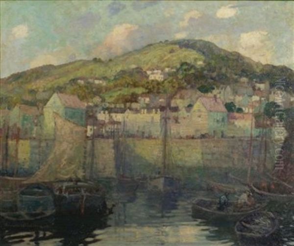 Rockport Harbor, Massachusetts Oil Painting by Knute Heldner