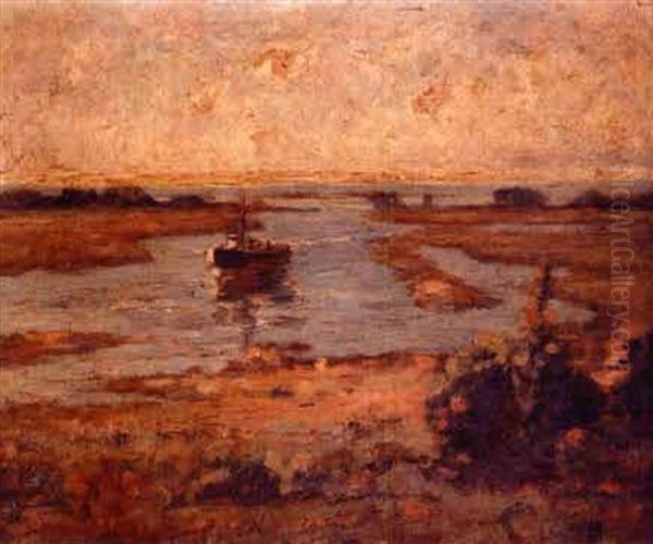 Louisiana Lowland Oil Painting by Knute Heldner