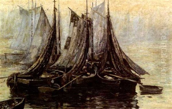 On The Coast Of Normandy Oil Painting by Knute Heldner