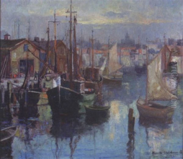 Harbor - St. Augustine Oil Painting by Knute Heldner