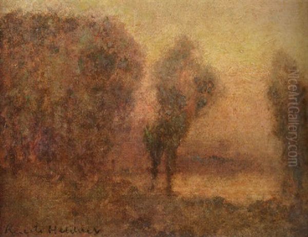 Impressionist Landscape Oil Painting by Knute Heldner