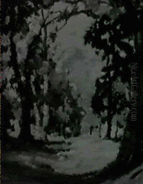 Springtime - Forest Landscape Oil Painting by Knute Heldner