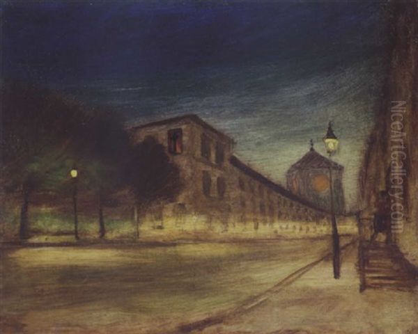 Nachtliches Strassenbild Oil Painting by Werner Heldt