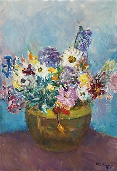 Still-life With Flowers Oil Painting by Ester Helenius