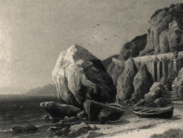 Kustenszene Oil Painting by Julius Helfft