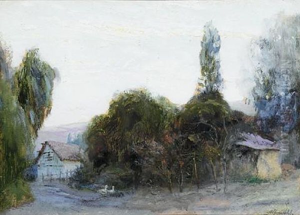 Dawn, Near Casablanca, Chile Oil Painting by Alfredo H. Helsby