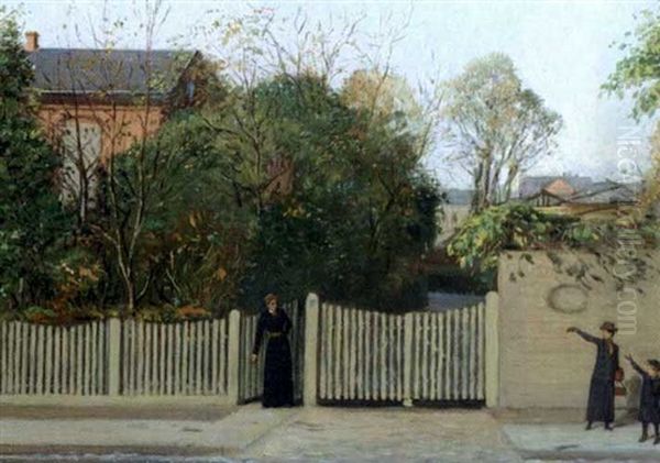 Der Vinkes Farvel Oil Painting by Axel Helsted