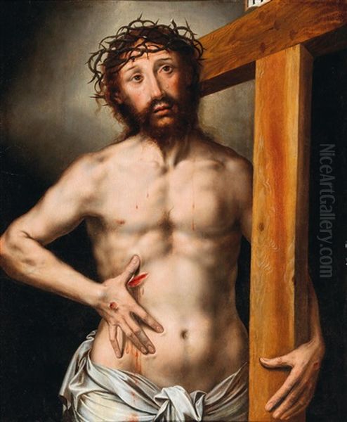 Christ Carrying The Cross Oil Painting by Jan van Hemessen