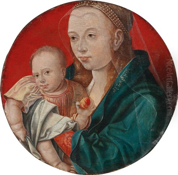 Madonna And Child Oil Painting by Jan van Hemessen