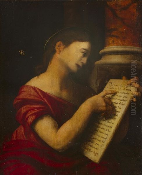 Sibylle Oil Painting by Jan van Hemessen