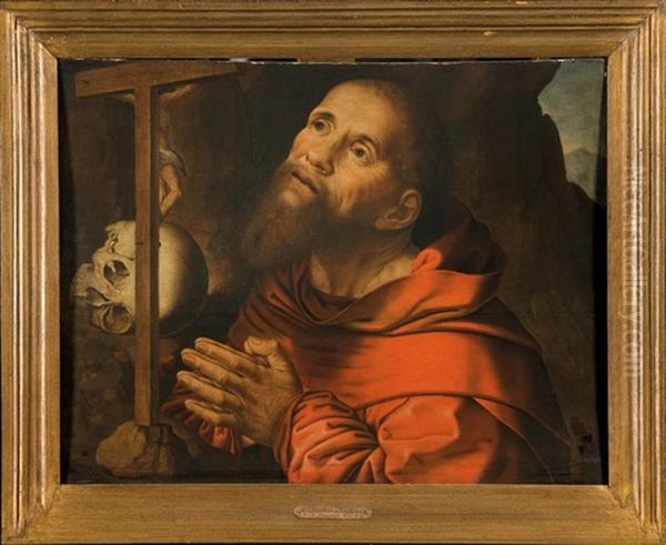 Saint Jerome Oil Painting by Jan van Hemessen