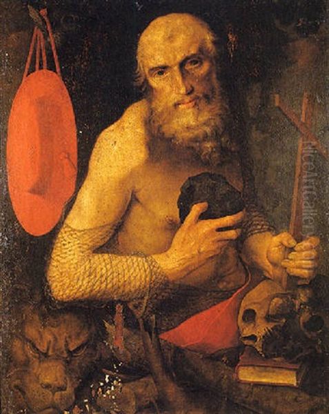 Saint Jerome Oil Painting by Jan van Hemessen