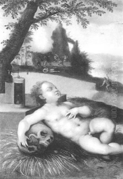 Vanitas Oil Painting by Jan van Hemessen
