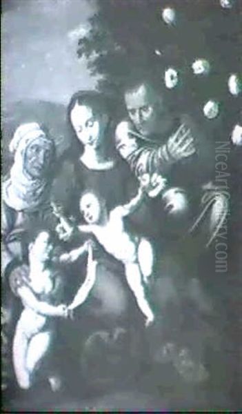 The Rest On The Flight Into Egypt Oil Painting by Jan van Hemessen