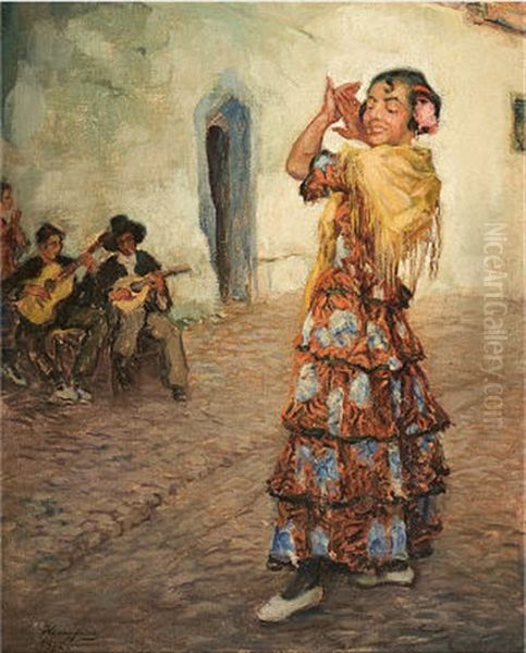 Spanische Zigeunerin Oil Painting by Wilhelm Hempfing