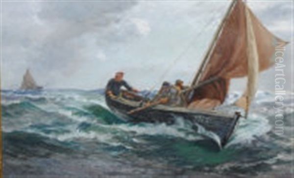 The Squall Oil Painting by Charles Napier Hemy