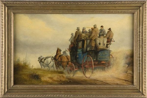 Coach Oil Painting by Charles Cooper Henderson