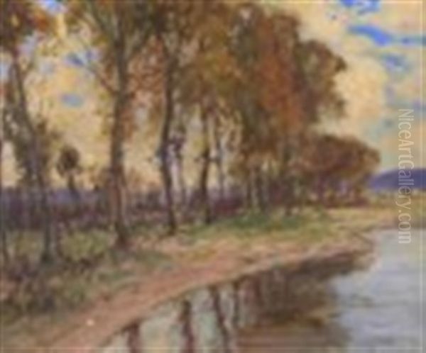 Lake Shore - Echo Lake (qu'appelle Valley, Sask.) Oil Painting by Henderson, James