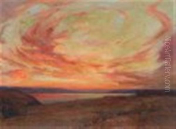 Qu'appelle Valley Sunset Oil Painting by Henderson, James