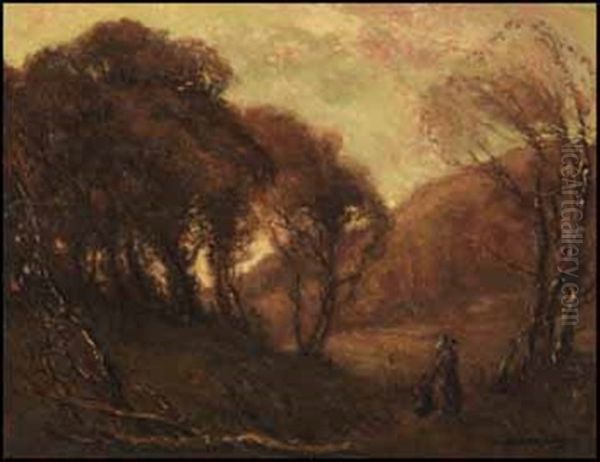 Top Of The Coullee [sic] Oil Painting by Henderson, James