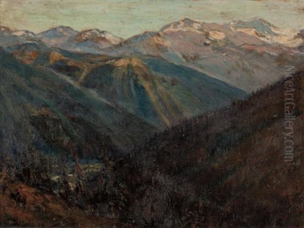 Riders On A Mountain Pass Oil Painting by Henderson, James