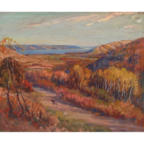 In The Qu'appelle Valley Oil Painting by Henderson, James