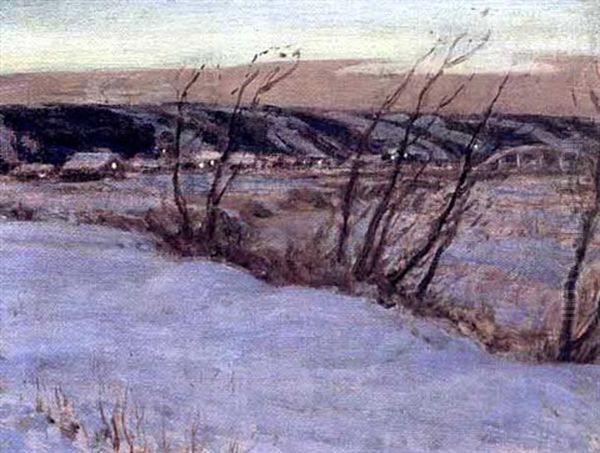 Close Of Day, Fort Qu'appelle Oil Painting by Henderson, James
