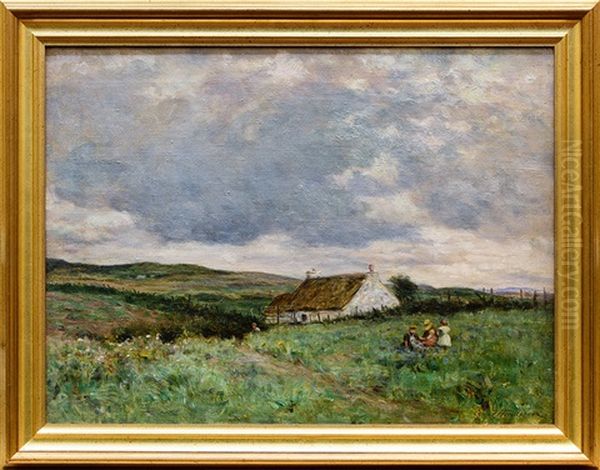 Crofter's Cottage Oil Painting by John Henderson