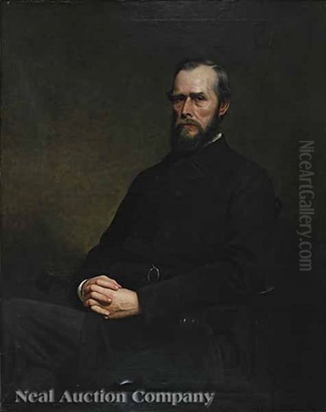 Portrait Of A Distinguished Gentleman Oil Painting by John Henderson