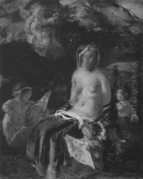 Venus Mit Musizierenden Putten Oil Painting by Adolf Hengeler
