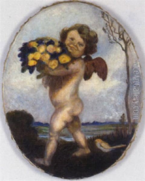 Der Gratulant Oil Painting by Adolf Hengeler