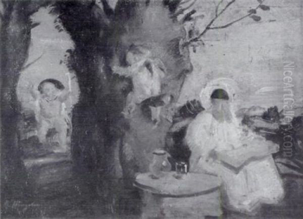 Heiliger Vor Seiner Klause Oil Painting by Adolf Hengeler