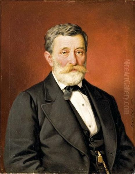 Ferfiportre Oil Painting by Miklos Barabas