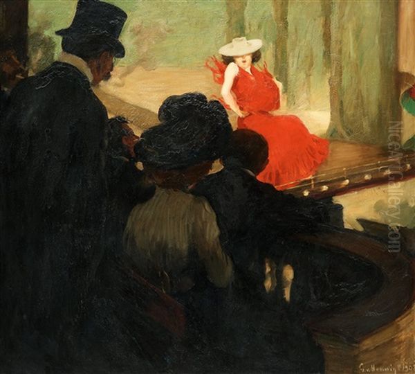 Cabaret Oil Painting by Goesta von Hennigs