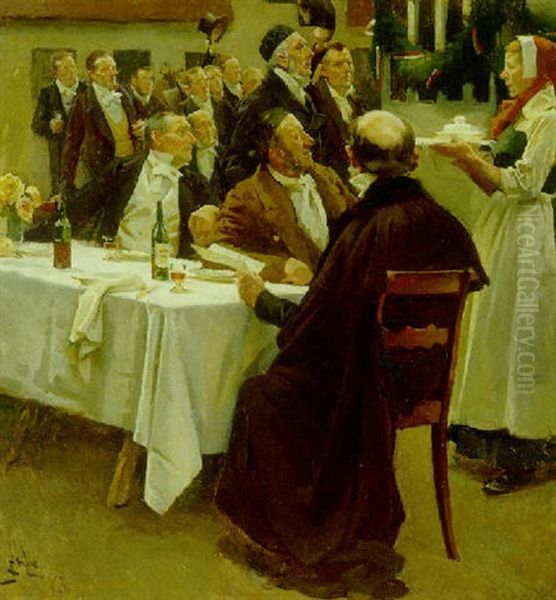 Det Nordiske Naturforsker Mode 1847 Oil Painting by Erik Ludwig Henningsen