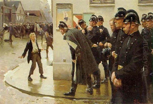 Fest I Garden Oil Painting by Erik Ludwig Henningsen