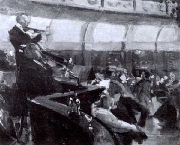 Danssalongen Oil Painting by Erik Ludwig Henningsen