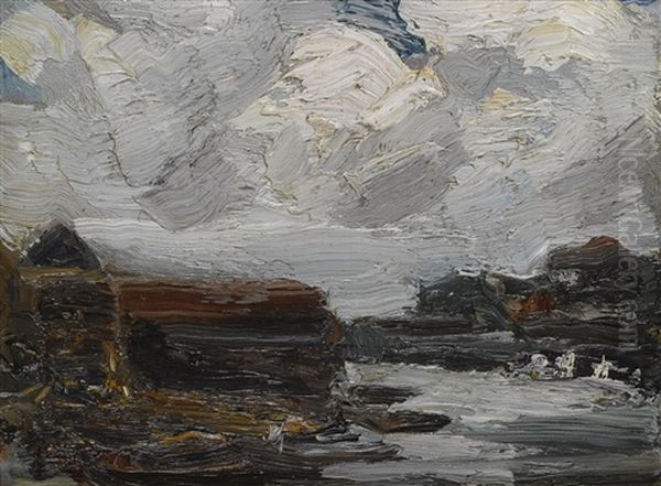 Canal In Haarlem, Holland Oil Painting by Robert Henri