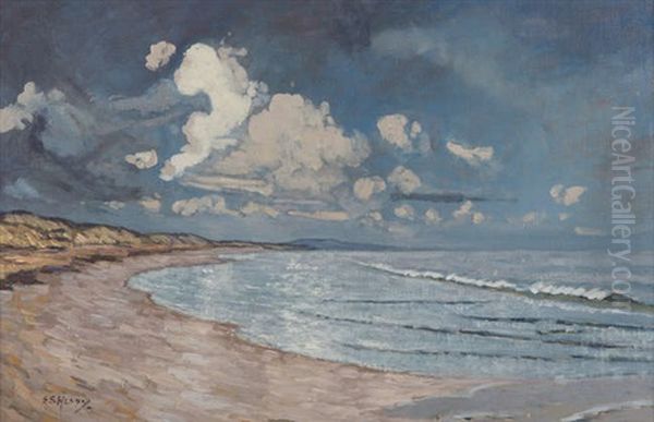 Strand Achill Oil Painting by Grace Henry