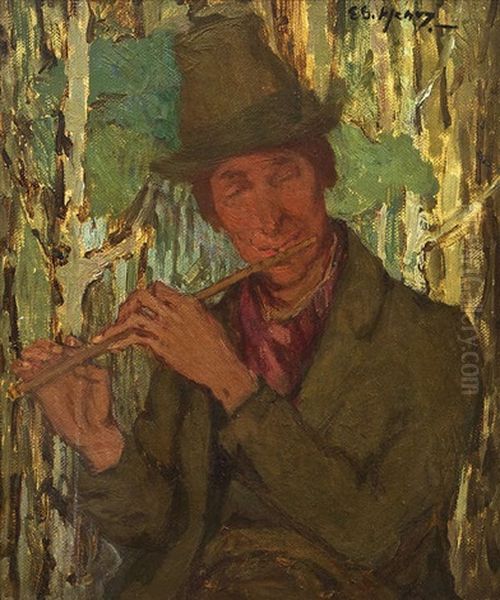 The Piper Oil Painting by Grace Henry