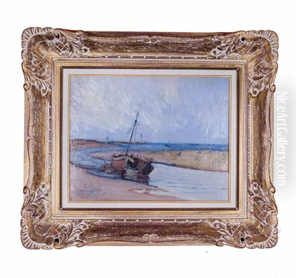 Fishing Boats Oil Painting by Grace Henry