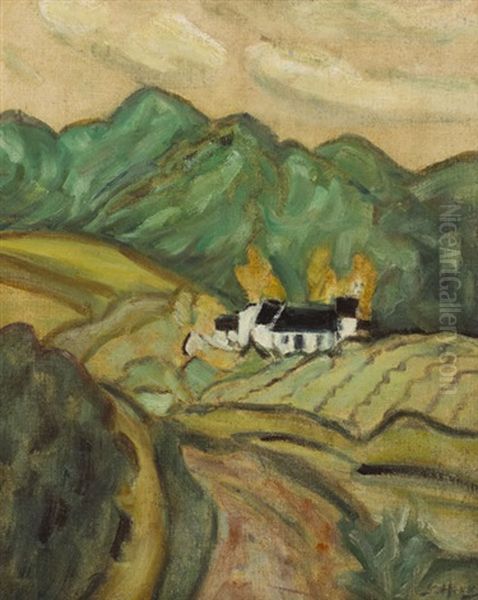 Mountain, Caragh Lake, County Kerry Oil Painting by Grace Henry