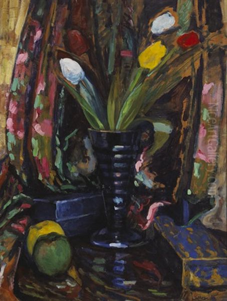The Blue Vase Oil Painting by Grace Henry